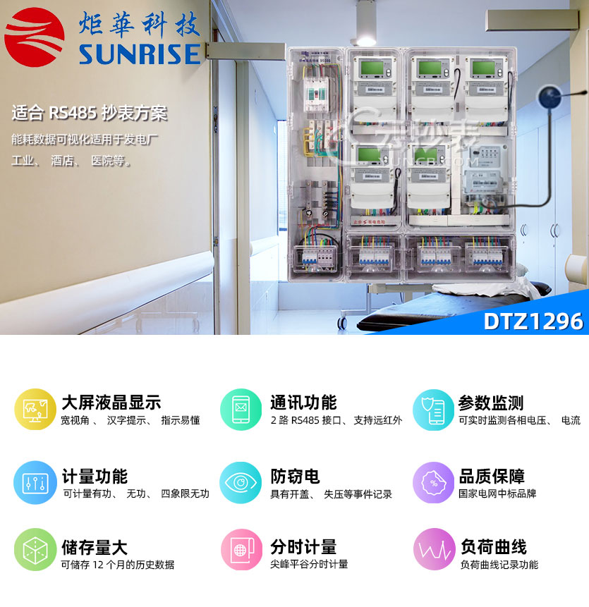 杭州矩華DTZ1296能耗監測三相智能電能表